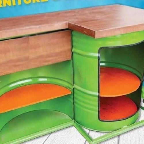 Drum Counter With Shelf, Size : 24*21*5 Inch