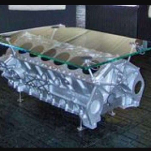 Polished Engine Block Table, Pattern : Plain