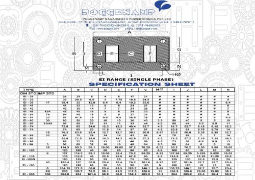 Transformer Laminations, Certification : ISO 9001:2008