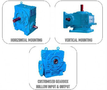 NU Series Worm Reduction Gearbox, For Conveyor, Robotics, Pharmaceutical Machinery, Food Packaging Machinery