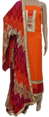 Cotton Ladies Phulkari Suit, Occasion : Party Wear
