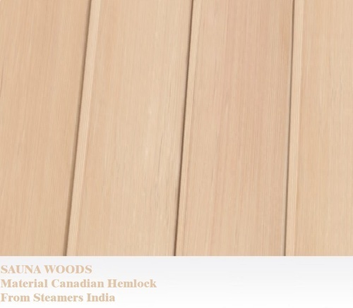 Steamers India Canadian Hemlock Sauna Room Wood Panel, Color : Light Brown