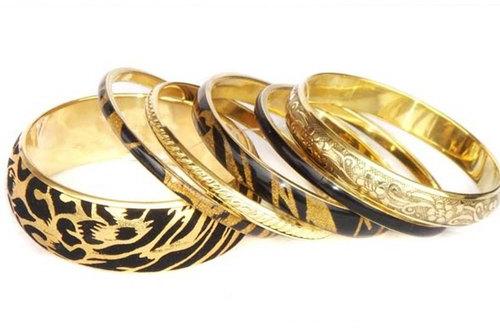 Golden Round Bangles