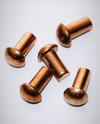 Polished Copper Rivets, For Fittngs Use, Feature : Fine Finishing, Hard Structure, Heat Resisrtance