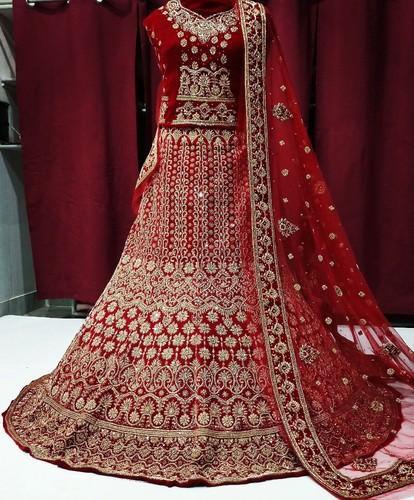 Georgette Bridal Lehenga Choli, Size : Free Size