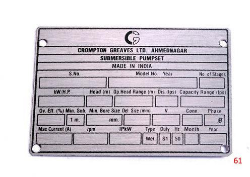 Aluminum Embossed Labels