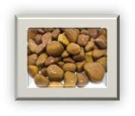 Plain Camel Polished Pebbles, Shape : Round