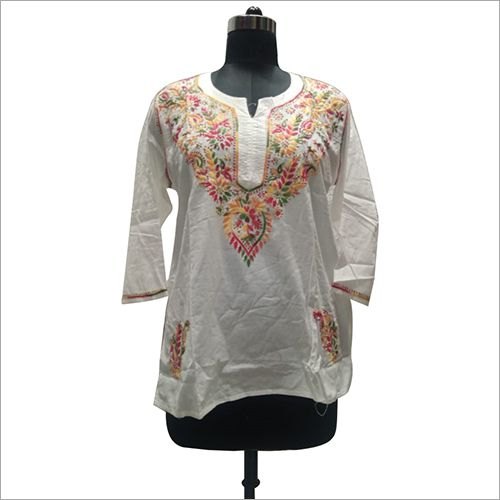 Embroidered Short Kurtis, Packaging Type : Plastic Bag