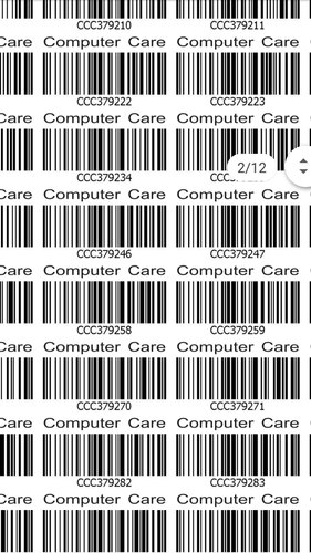 Barcodes, Packaging Type : Sheets