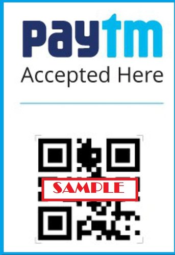 3G Photobook QR Code Paytm Stickers, For Mobile Wallet, POS, Shape : Rectangle, Square, Round