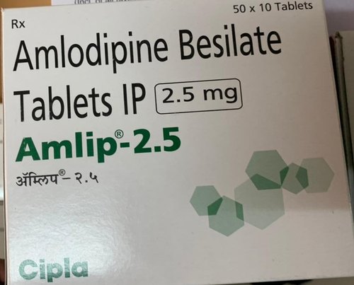 Amlodipine Besilate Tablets, Packaging Size : 50X10