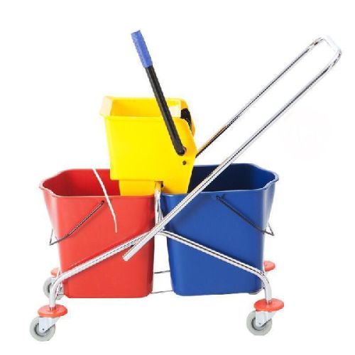 Easy Move 10-12 Kg Double Wringer Mop Trolley, Length : 5-10 Inch, 10-15 Inch 15-20 Inch