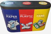 FRP 3 In 1 Sticker Bin, Feature : Durable, Good Strength, Fine Finished