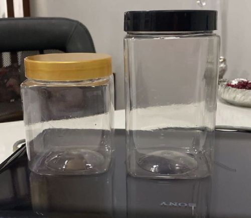 83 MM SQUARE PET JAR, For Food Storage, Cap Material : PP