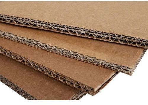 Kraft Paper Corrugated Packaging Sheet, Color : Brown