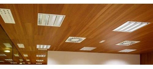 Wooden False Ceiling, Color : Brown