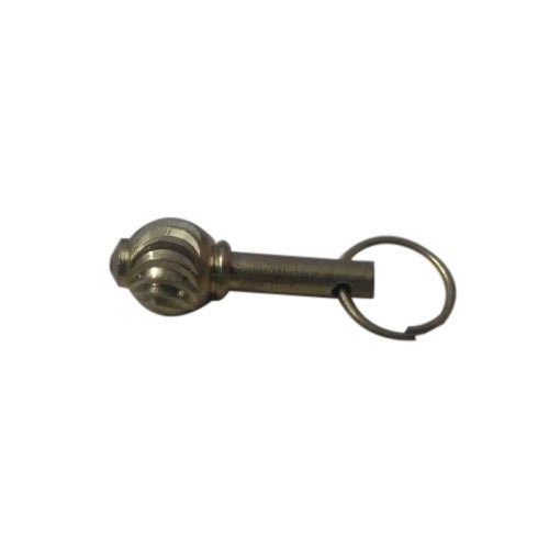 Powder Coated Brass Key Chains, Color : Golden