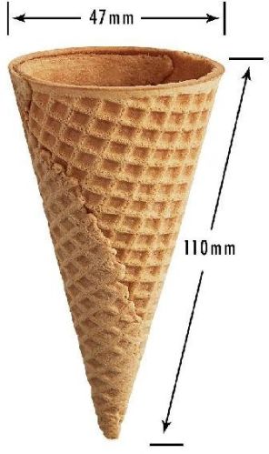 100mm Sugar Ice Cream Cone, Taste : Sweet