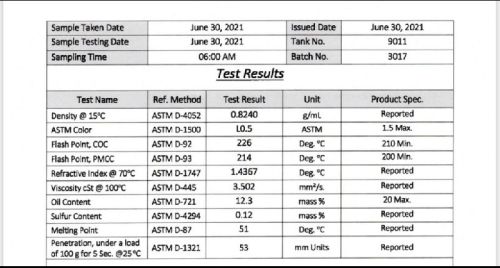 Slack Wax, Brand Name : GRADE 150, Classification : BY PRODUCT