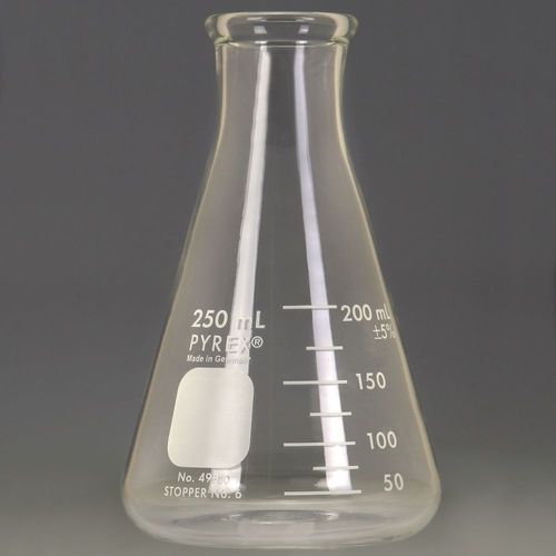 Glass Erlenmeyer Flask, For Chemical Laboratory, Size : 250ml