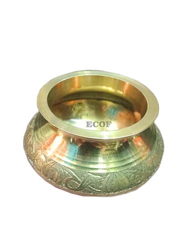 Round Brass Pot, Size : 8 Inch