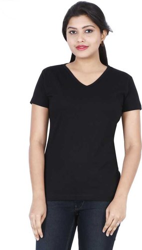 Plain V Neck T Shirt