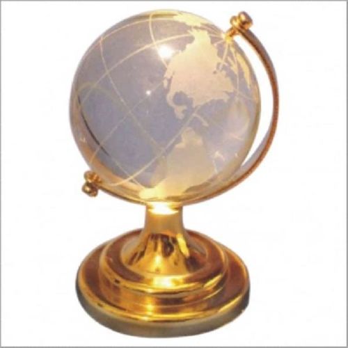 BIG FENGSHUI CRYSTAL GLOBE (4.5 INCHES), For Agriculture, Size : 7.62 × 6.35 × 11.43 Cm