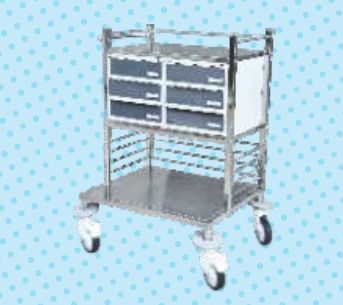 Rectangular Metal Crash Cart Trolley, For Hospital