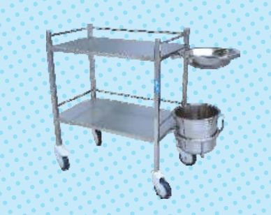 Rectangular Iron Powder Coated Dressing Trolley, For Hospital, Style : Modern