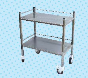 Aluminium Polished Instrument Trolley, Capacity : 10-50kg