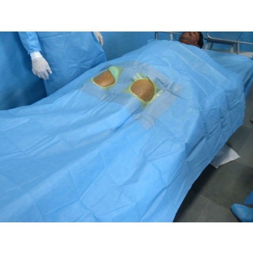 Non Woven SMMS Angiography Drape, For Clinic, Hospital, Feature : Disposable