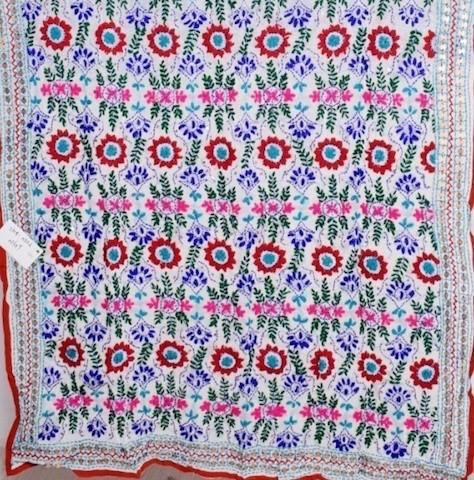 Cotton Phulkari Embroidery Dupatta, Width : 44-45'