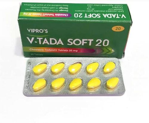 V-Tada Soft Tadalafil Chewable Tablet 20 Mg