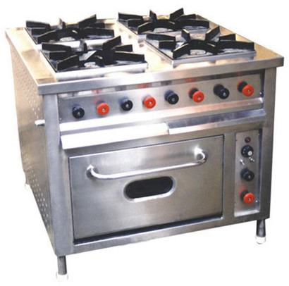 SS Cooking Range With Oven, Color : Silver