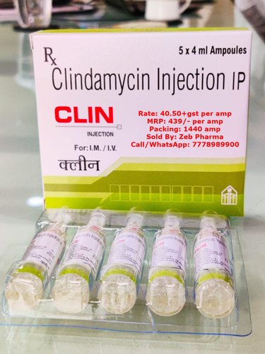 Clindamycin Injection IP, Packaging Size : Corrugated Box