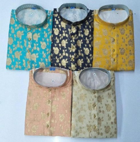 Floral Print Men's Kurta With Churidar, Size : XL, XXL