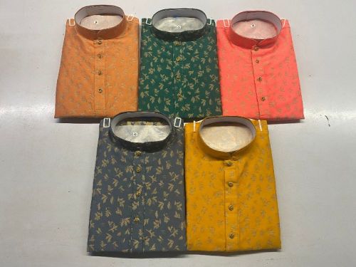 Motif Printed Men's Kurta With Churidar, Size : L, XL, XXL