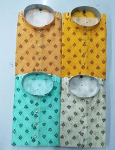 Printed Men Kurta's With Churidar, Size : L, XL, XXL
