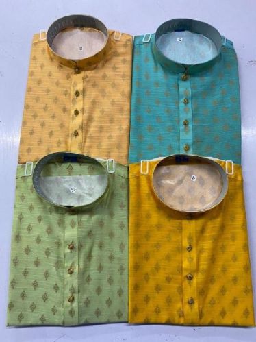 Printed Men's Kurta With Churidar, Size : L, XL, XXL