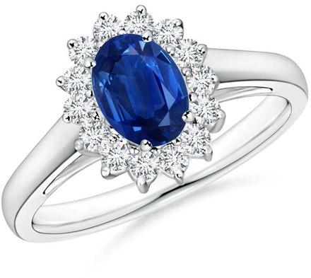 925 Sterling Silver Blue Sapphire And Zircon Ring