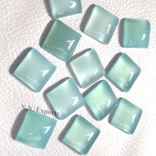 Aqua Chalcedony Cabochon Square Gemstone, For Used Making Jewellery, Color : Blue