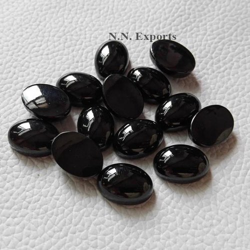 Black Onyx Oval Cabochon Gemstone, For Used Making Jewellery