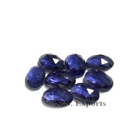 Iolite Rose Cut Oval Gemstones, For Used Making Jewellery, Color : Blue