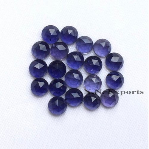 Iolite Rose Cut Round Gemstones, For Used Making Jewellery