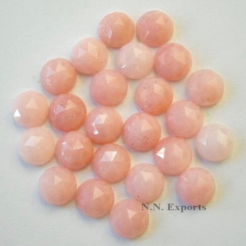 Pink Opal Rose Cut Round Gemstone, For Jewellery Use