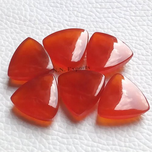 Red Onxy Cabochon Cut Trillion Gemstone, For Used Making Jewellery