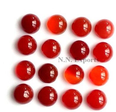 Red Onyx Cabochon Cut Round Gemstone, For Jewellery Use