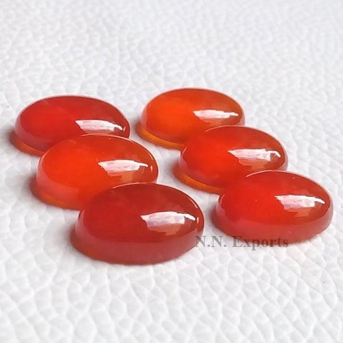 Red Onyx Cabochon Cut Oval Gemstone, For Used Making Jewellery