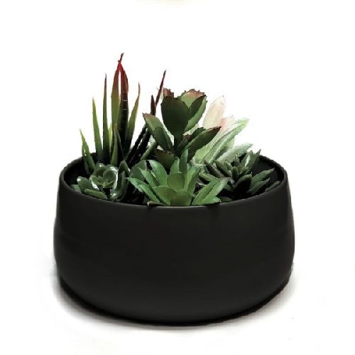 NEW SHAPED IRON DISH POT PLANTER FOR HOME AND OFFICE DECORATION TABLE TOP PLANTER