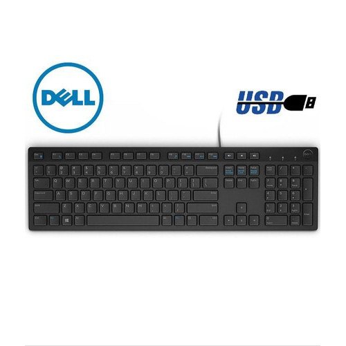 Dell Computer Wired Keyboard, Color : Black